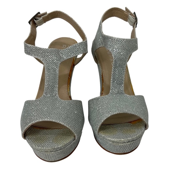 Rampage Candelas Silver Gilt Platform Wedge Shoes Size 8.5 - Picture 5 of 13